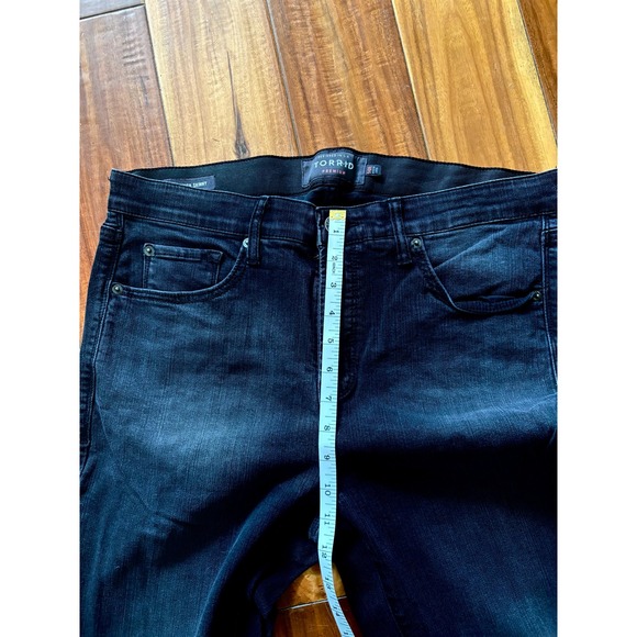 Torrid Premium Sky High Skinny Jeans Womens 14R Black High Rise Elastic Waist - Picture 6 of 8